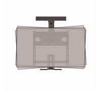 Supporto da parete per TV a soffitto, regolabile, motorizzato, con molla di assistenza, per schermi da 32" a 65", portata massima 35 kg ± 18°, rotazione sinistra/destra