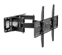 Supporto da parete per TV da 32 a 70 pollici, doppio braccio articolato, movimento completo, inclinabile e girevole, compatibile con schermi piatti e curvi, resistente, facile installazione