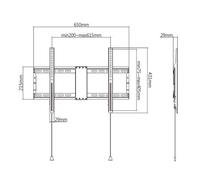 Supporto da parete per TV Gembird WM-80F-01