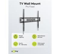 Supporto da parete per TV GOOBAY Pro FIXED XL per TV da 43-100 pollici, fino a 75 kg NEW