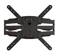 Supporto da parete per TV in acciaio inox resistente, con inclinazione regolabile e ripiani, motorizzato per TV da 32 a 55 pollici, supporta fino a 15 kg, perfetto per l'installazione di home theater