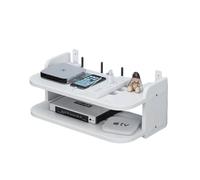 Supporto da parete per TV, mini mensola sospesa per componenti TV, console multimediale per lettore DVD, TV Box, telecomandi, scaffali audio-video