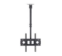 Supporto da parete per TV regolabile, inclinabile e girevole, adatto a 400 x 400 mm, ideale per spazi commerciali, uffici, negozi al dettaglio, nero, estensione di 2 m, design resistente