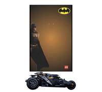 Supporto da parete per vetrina LE-GO 76240 Batmobiile Tumbller compatibile con Le-go staffa a gancio per auto montaggio a parete idee regalo decorazione (senza modello) Dimensioni: 50 x 80 cm (A)