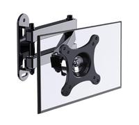 Supporto da parete regolabile a movimento completo, braccio articolato girevole e inclinabile, supporto da parete per monitor singolo per la maggior parte dei monitor da 10 a 27 pollici entro 15 kg