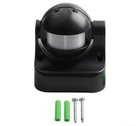 Supporto da parete regolabile con sensore di movimento PIR per esterni IP54 per una sicurezza efficace e controllo dell'illuminazione (nero)