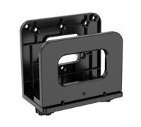 Supporto da parete regolabile per piccoli dispositivi, staffa salvaspazio in ABS per decoder via cavo, modem router, installazione senza trapano o viti, colore nero, 120 x 105 x 66 mm