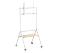 Supporto da pavimento Aisens STS86TWM-048 per TV da 37 a 86 pollici, acciaio, legno, regolazione dell'altezza, ruote