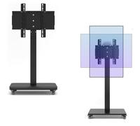 Supporto Da Pavimento Con Telaio Girevole Per TV LCD A 360°, Supporto TV Mobile Con Ruote Schermo, Orizzontale E Verticale Fisso Mensola Da Pavimento Mobile