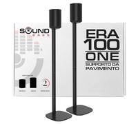 Supporto da Pavimento ERA100, Doppia (2 pezzi), Nero, Supporto per Altoparlanti Compatibile con Sonos ERA 100, Sonos One, PLAY:1, Accessori Inclusi. Progettato nel Regno Unito da Sound Bass