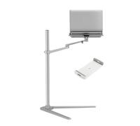 Supporto da pavimento for computer multifunzione UP-8A, adatto a tutti i tavoli for laptop regolabili in altezza da 12-17 pollici(Silver)