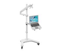 Supporto Da Pavimento For Laptop,podio Di Sollevamento Mobile,supporto Pavimento Regolabile In Acciaio,adatto For Ufficio Domestico All'aperto(White)