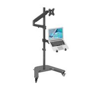 Supporto Da Pavimento For Laptop,podio Di Sollevamento Mobile,supporto Pavimento Regolabile In Acciaio,adatto For Ufficio Domestico All'aperto(Black)