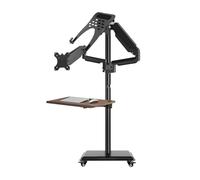 Supporto Da Pavimento For Laptop,podio Mobile Con Doppio Schermo,supporto For Computer In Acciaio Con Supporto Da Pavimento,for Ufficio Domestico All'aperto