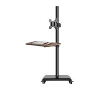 Supporto Da Pavimento For Laptop,supporto Da Pavimento For Computer Regolabile In Altezza Con Vassoio For Tastiera Rimovibile,for Ufficio E Casa