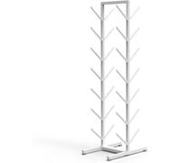 Supporto da pavimento for tappetino yoga in metallo, organizer for tappetino yoga commerciale a doppia faccia e grande capacità.(White,7)