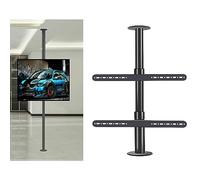 Supporto da Pavimento Girevole a 360° per TV LCD, Supporto Girevole Regolabile per TV da 32-75 Pollici, Staffa inclinabile e Girevole, Compatibile con Il soffitto (Altezza: 170-205 cm)
