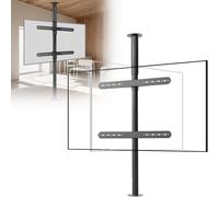 Supporto da pavimento girevole a 360° per TV - Supporto TV completamente regolabile (rotazione, inclinazione, orientamento) - Per schermi TV da 32"-75" - Base regolabile(200-295cm)