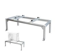 Supporto da Pavimento in Lega di Alluminio Resistente con Cuscinetti antivibranti, Adatto per condizionatori d'Aria Mini Split e Pompe di Calore, Dimensioni 95x40x18 cm, Soluzione di montagg