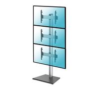 Supporto da Pavimento Kimex per 3 Schermi TV 40"-65" Altezza 240cm VESA 600x400 Max 50Kg