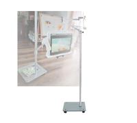 Supporto Da Pavimento, Pannello 29x23 Cm, Leggio Con Ruote Con 7 Fermalibri, Altezza Regolabile 25-110 Cm, For Libri Di Testo E Spartiti Musicali