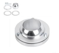 Supporto da pavimento per piantone dello sterzo da 5,1 cm, in lega di alluminio lucidato, montaggio a pavimento, rotondo, per motore SBC 350, sfera rotante a 360 gradi