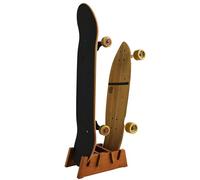 Supporto da pavimento per skateboard per due tavole | Espositore da pavimento per skateboard in bambù premium di COR Surf