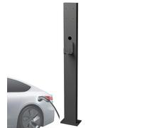 Supporto da pavimento per stazione di ricarica EV, piedistallo per caricabatterie per veicoli elettrici, gancio e foro per filo, preforato per una facile installazione, compatibile con la maggior