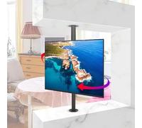 Supporto da pavimento per TV LCD - Supporto girevole a 360 gradi, supporto da parete divisoria, supporto da soffitto per TV con inclinazione regolabile, adatto per schermi da 32 a 55 pollici(86-114cm)