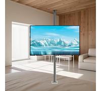 Supporto Da Pavimento Per TV LCD - Supporto Girevole Per Mobile TV Da Parete Divisoria, Base Girevole A 360 Gradi, Con Inclinazione Regolabile, Per Schermi Da 32 A 75 Pollici(110-135cm)