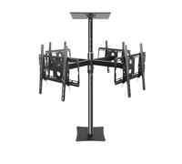 Supporto Da Pavimento Per TV Quattro Schermi E Quattro Lati - Supporto Da Soffitto Per TV, Inclinazione E Rotazione, Per La Maggior Parte Dei Televisori Da 32-55 Pollici(C)