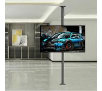 Supporto Da Pavimento Per TV - Supporto Girevole A 360 Gradi, Supporto Da Parete Divisoria, Supporto Da Soffitto Per TV Con Inclinazione Regolabile, Adatto Per Schermi LED Da 32 A 75 Pollici(110-135cm
