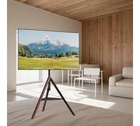 Supporto da pavimento portatile per TV LCD - Supporto treppiede per TV a schermo piatto/curvo da 32-75 pollici, altezza regolabile con ripiano, fino a 50 kg