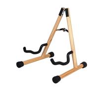 Supporto da pavimento professionale multi-strumento, regolabile, per chitarra, ukulele e violino con base in legno massello (colore del tronco)