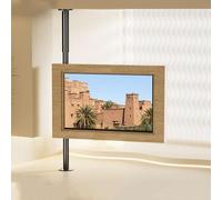 Supporto da pavimento regolabile per TV LCD, mobiletto porta TV da parete divisoria, supporto girevole con inclinazione laterale a 360 gradi, adatto per schermi LED da 35-75 pollici(590-840mm)