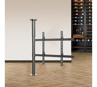 Supporto da pavimento regolabile per TV LCD, mobiletto porta TV da parete divisoria, supporto girevole con inclinazione laterale a 360 gradi, adatto per schermi LED da 35-75 pollici(1090-1340mm)