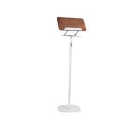 Supporto Da Pavimento, Supporto Di Lettura Doppio Uso 2 In 1, Base Girevole A 360°, For Ricette E Libri Di Testo(White,Adjustable 51-119cm)