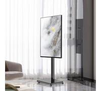 Supporto Da Pavimento Universale Per TV Podio Per Sala Conferenze, Carrello Mobile Per TV Regolabile In Altezza Su Ruote, Rotazione Dello Schermo Orizzontale E Verticale