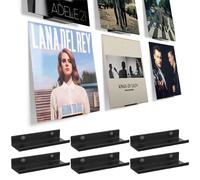 Supporto da porta vinile confezione da 6 supporto da parete in metallo nero per
