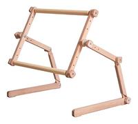 Supporto da ricamo per tavolo e divano"Rhein" con o senza cornice per ricamo, regolabile, legno, marrone, 30x48 cm