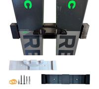 Supporto da sci da parete con protezione dei bordi in TPU | Supporto verticale per bastone da sci e sci | salvaspazio ed elegante - presenta i tuoi sci come nello showroom | con kit di montaggio di