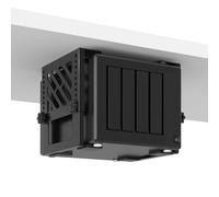 Supporto da scrivania compatibile con NAS, PC, CPU, SFF PC (fattore di forma ridotto), supporto da sotto scrivania Xbox Series X, con cinghie per cavi, altezza regolabile, risparmio di spazio