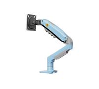 Supporto da scrivania con molla a gas per schermi LCD 17″-30″, blu, VESA 75 mm e 100 mm, rotazione a 360° con peso da 2 a 9 kg