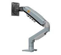 Supporto da scrivania con molla a gas per schermi LCD 17″-30″, grigio-blu, VESA 75 mm e 100 mm, rotazione a 360° con peso da 2 a 9 kg