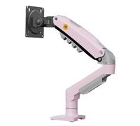 Supporto da scrivania con molla a gas per schermi LCD 17″-30″, rosa, VESA 75 mm e 100 mm, rotazione a 360° con peso da 2 a 9 kg