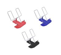 Supporto da scrivania in metallo a 3 inclinabili, supporto per libri pieghevole portatile Supporto per tablet nero Supporto per documenti-16 x 16,3 x 17 cm