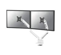 Supporto da scrivania Neomounts DS70-250WH2 per doppio monitor 17-32", molla a gas, Topfix, bianco