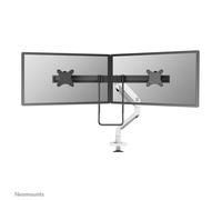 Supporto da scrivania Neomounts DS75S-950WH2, 2 monitor 17-32", molla a gas, regolazione completa, Topfix, bianco