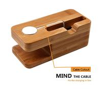 Supporto da scrivania per cellulare in bambù naturale, supporto amplificatore audio ecologico per le tue esigenze di ricarica di più dispositivi.
