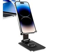 Supporto da scrivania per cellulare, supporto per cellulare da scrivania | 360 lega di alluminio rotante regolabile supporto per telefono slitta, supporto per dispositivi elettronici portatili, per